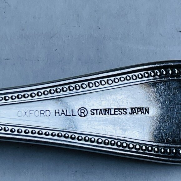 OXFORD HALL Stratton Stainless Flatware Beaded Edge Crafted in Japan Dinner Fork - Picture 8 of 8